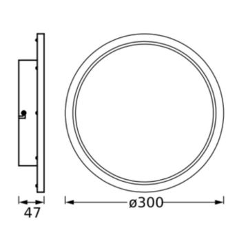 Ledvance - Світлодіодний стельовий світильник для ванної кімнати DISC LED/18W/230V 3000/4000K IP44