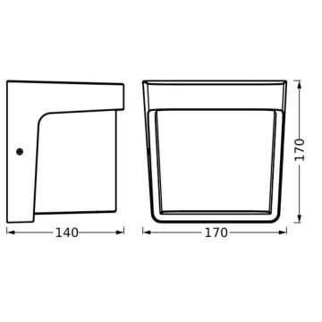 Ledvance - Уличный светодиодный настенный светильник ENDURA STYLE IHSAN LED/11W/230V IP65