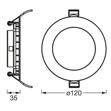 Ledvance - Вбудований стельовий LED світильник SLIM LED/8W/230V 3000K