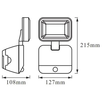 Ledvance - Вуличний світлодіодний настінний світильник з датчиком BATTERY LED/4W/6V IP54