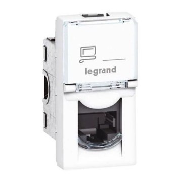 Legrand 76551 - Розетка MOSAIC 1xRJ45 class 5E UTP 1M белая