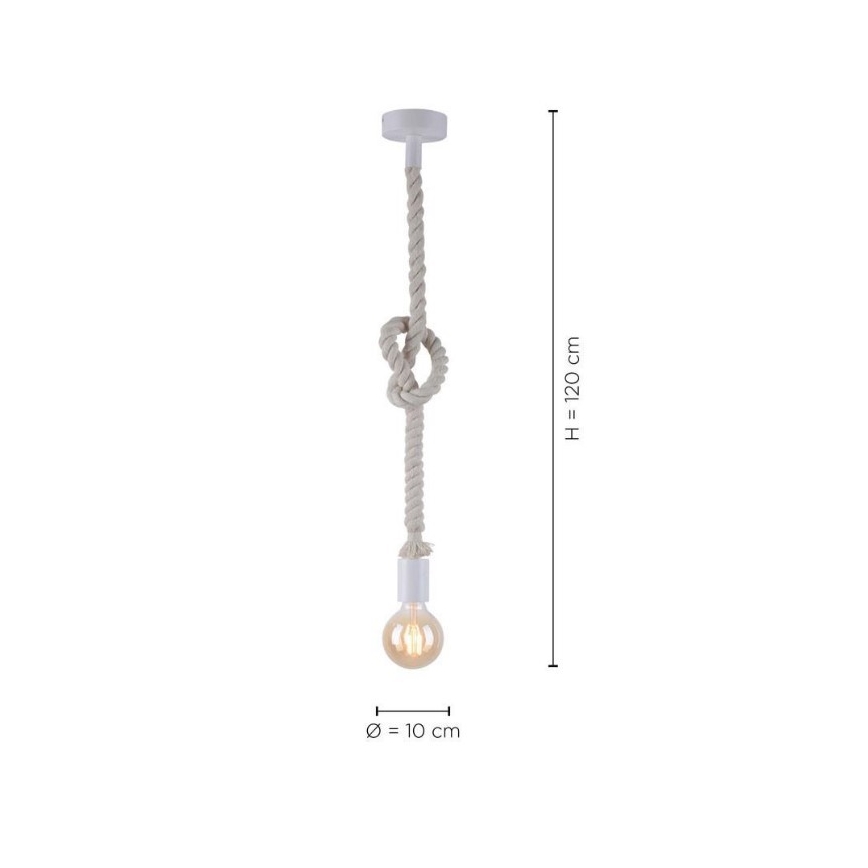 Leuchten Direkt 13572-16 - Люстра на тросе DIY 1xE27/10W/230V белая