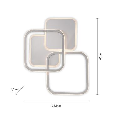 Leuchten Direkt 14117-55 - Стельовий LED світильник LED/36W/230V матовий хром