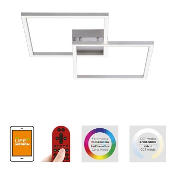 Leuchten Direkt 16429-55 - LED RGB Димерний стельовий світильник LOLA 2xLED/12,5W/230V Tuya + дистанційне управління