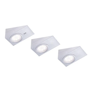 Leuchten Direkt 84111-55-3 - НАБОР 3x Светодиодная подсветка для мебели с датчиком THEO LED/3,6W/230V