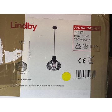 Lindby - Подвесная люстра FRANCES 1xE27/60W/230V