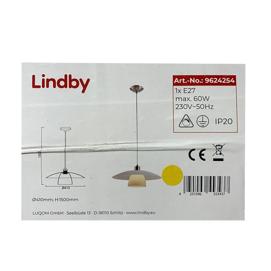 Lindby - Підвісна люстра DOLORES 1xE27/60W/230V
