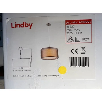 Lindby - Підвісна люстра NICA 1xE27/60W/230V