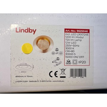 Lindby - Светодиодный потолочный светильник KETI LED/12W/230V