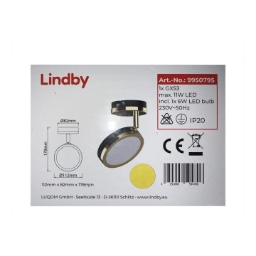 Lindby - Светодиодный точечный светильник 1xG53/6W/230V