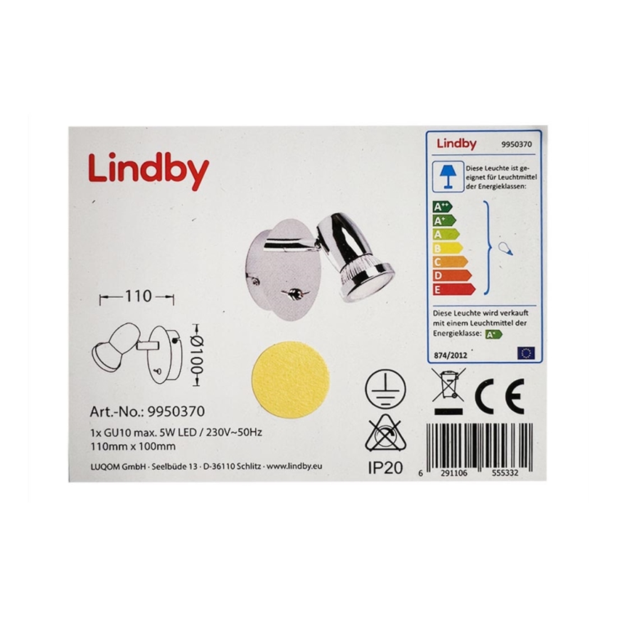Lindby - Світлодіодний настінний точковий світильник ARMINIUS 1xGU10/5W/230V