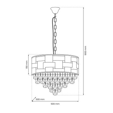 Люстра на цепи LUXURIA 9xE14/40W/230V золотой