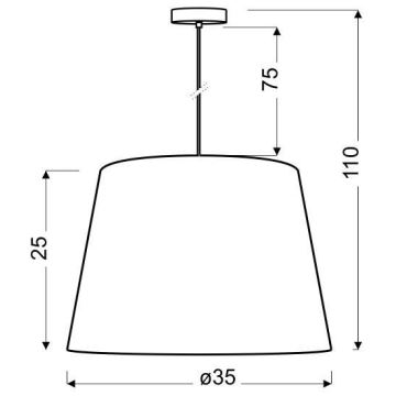 Люстра на мотузці AMERICANO 1xE27/60W/230V