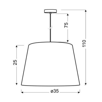 Люстра на мотузці AMERICANO 1xE27/60W/230V