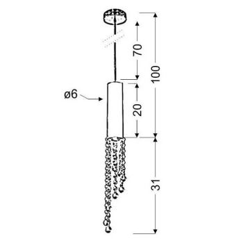 Люстра на мотузці DUERO 1xGU10/3W/230V