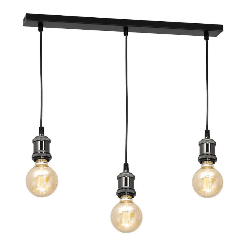 Люстра на мотузці EDISON 3xE27/60W/230V