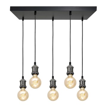 Люстра на мотузці EDISON 5xE27/60W/230V