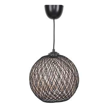 Люстра на мотузці JUTE 1xE27/60W/230V чорна