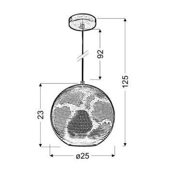 Люстра на мотузці SFINKS 1xE27/60W/230V