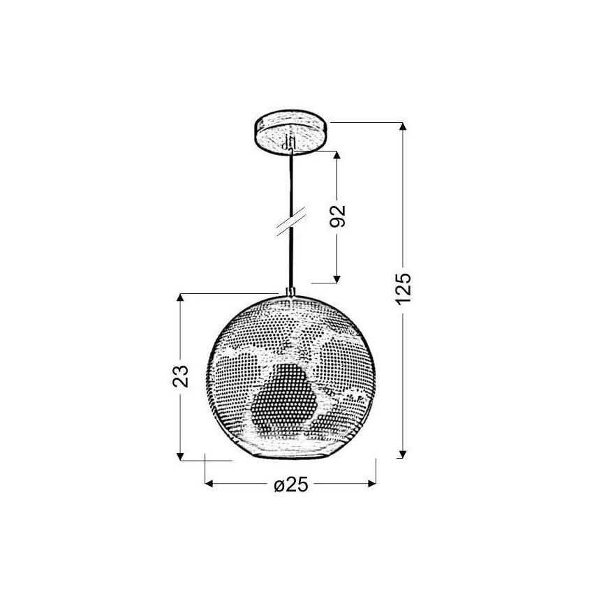 Люстра на мотузці SFINKS 1xE27/60W/230V