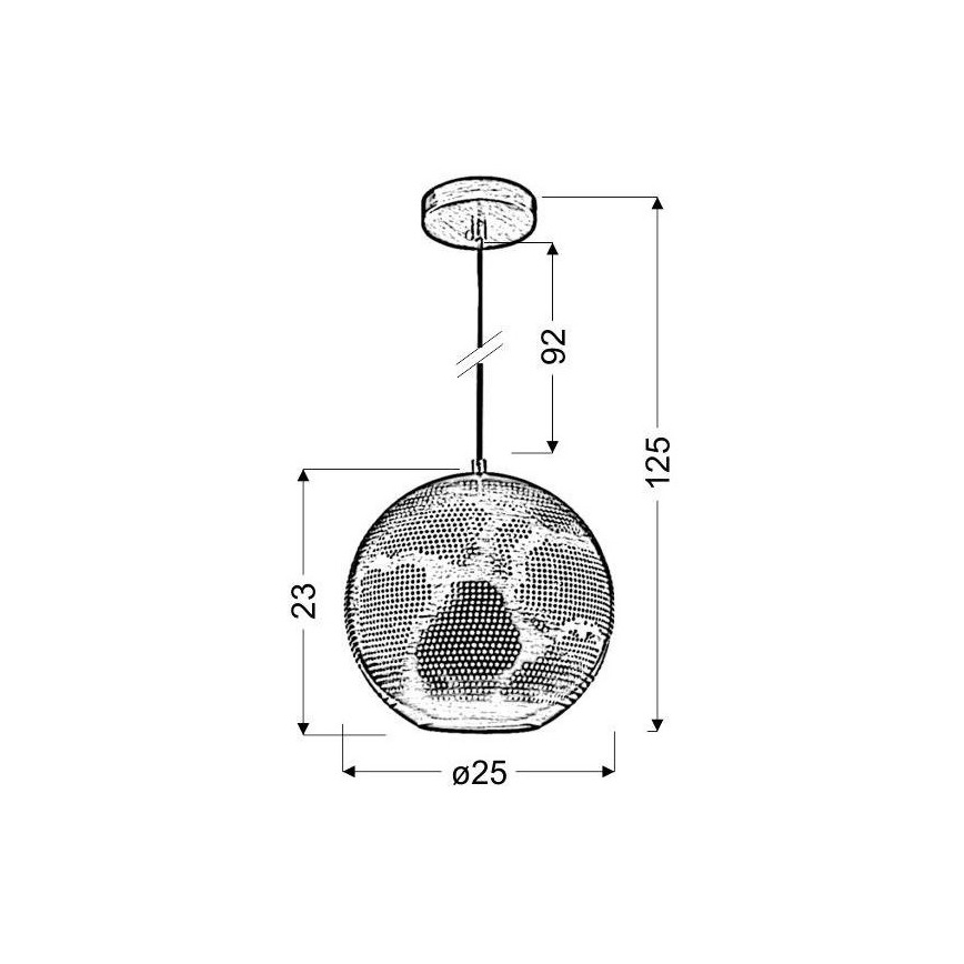 Люстра на мотузці SFINKS 1xE27/60W/230V