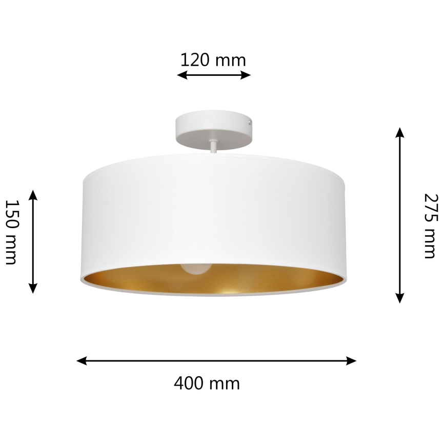 Люстра на штанге ALBA 3xE27/60W/230V белый/золотой