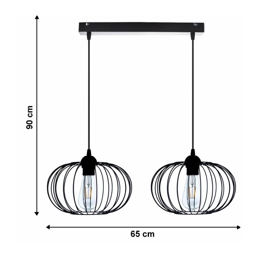 Люстра на тросе BOCCA 2xE27/60W/230V