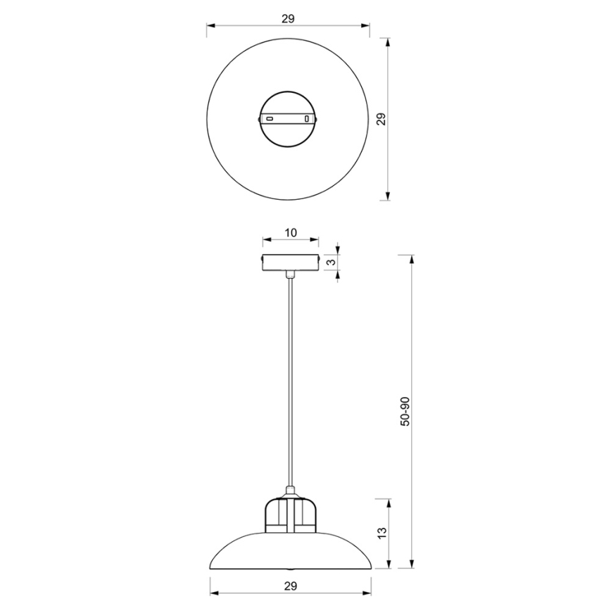 Люстра на тросе FELIX 1xE27/60W/230V синяя