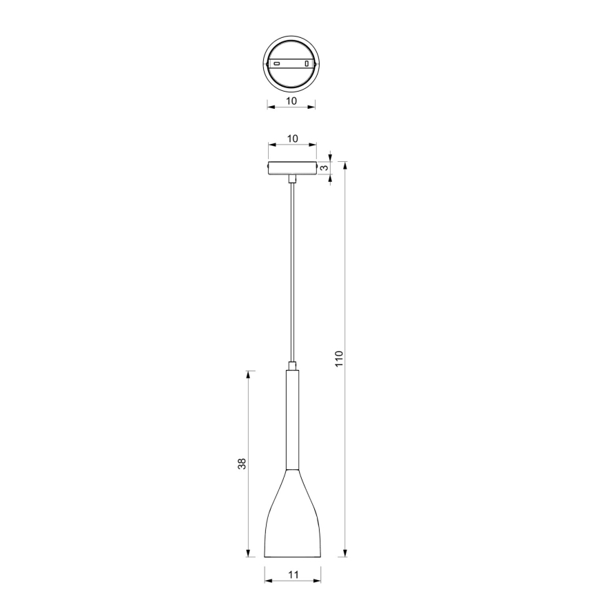 Люстра на тросе MUZA 1xE27/60W/230V