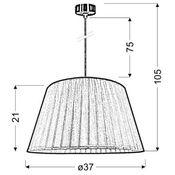 Люстра на тросе TIZIANO 1xE27/60W/230V черная