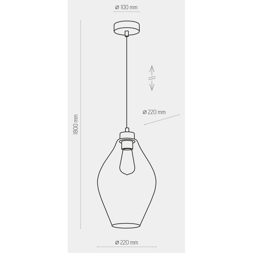 Люстра на тросе TULON 1xE27/60W/230V