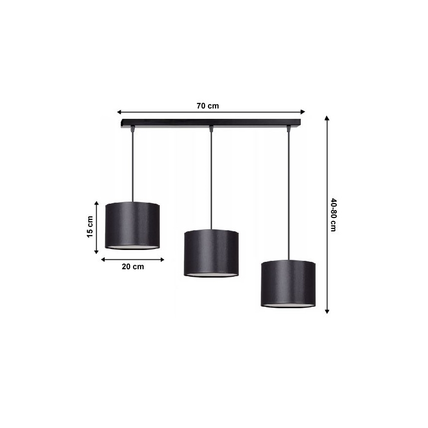 Люстра на тросе TUZ 3xE27/60W/230V