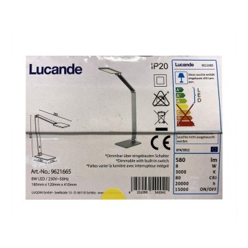 Lucande - Светодиодная сенсорная настольная лампа с регулированием яркости MION LED/8W/230V