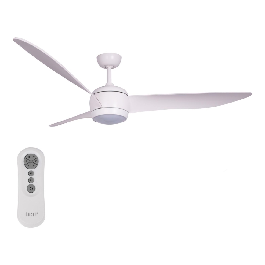 Lucci air 512911 - Світлодіодний стельовий вентилятор AIRFUSION NORDIC LED/20W/230V дерево/білий + пульт дистанційного керування