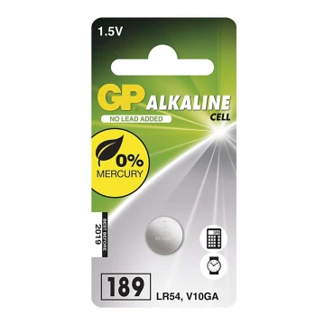 Лужна кнопкова батарейка LR54 GP ALKALINE 1,5V/44 mAh