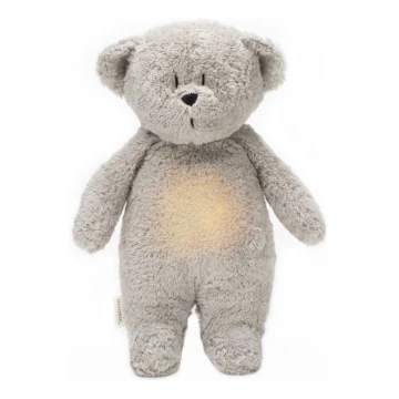Moonie - Игрушка для засыпания с музыкой и светом медвежонок organic серый natur