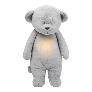Moonie - Іграшка-комфортер з мелодією і світлом ведмедик сріблястий