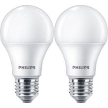 НАБОР 2x Светодиодная лампочка Philips A60 E27/10W/230V 4000K