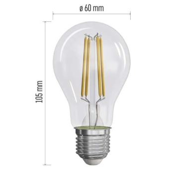 НАБОР 3x Светодиодная лампочка FILAMENT A60 E27/5W/230V 2700K Класс энергоэффективности A