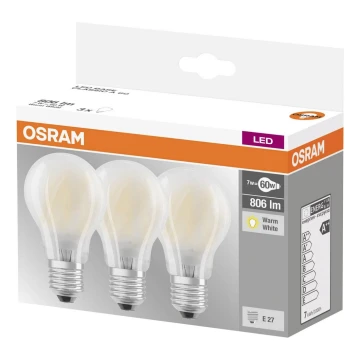 Набор 3x светодиодные лампочки VINTAGE E27/7W/230V 2700K - Osram