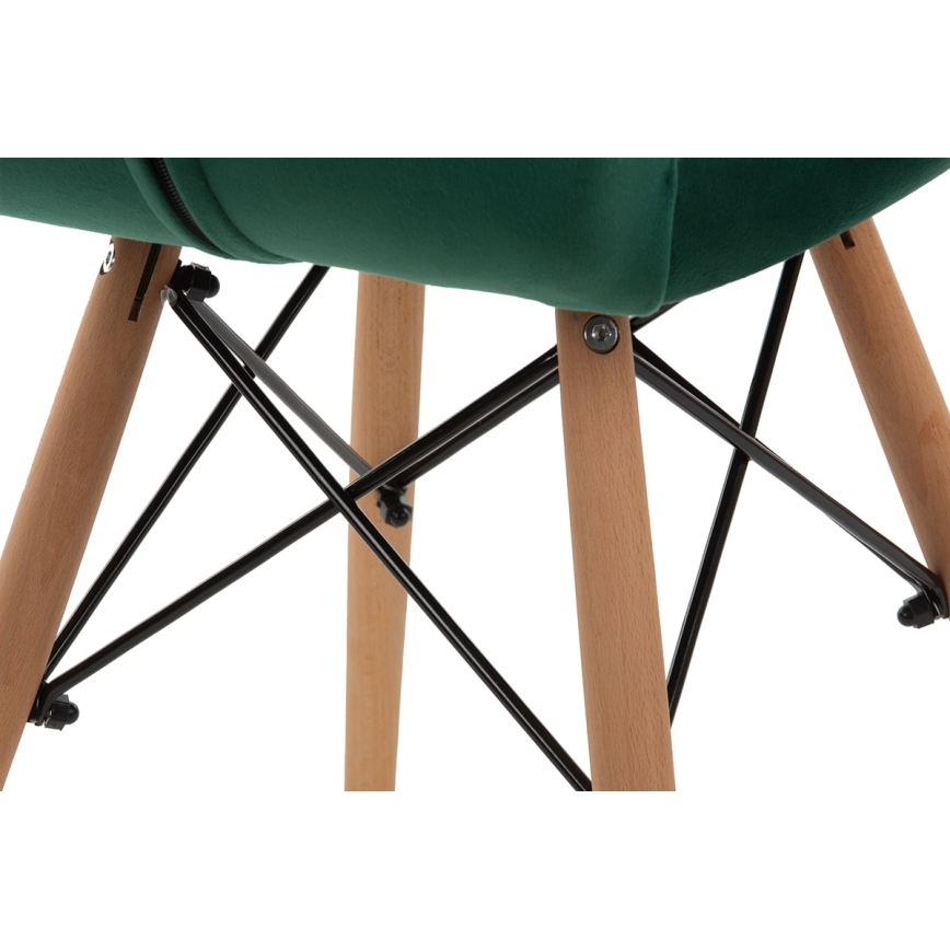 НАБОР 4x Обеденный стул TRIGO 74x48 см светло-зеленый/бук