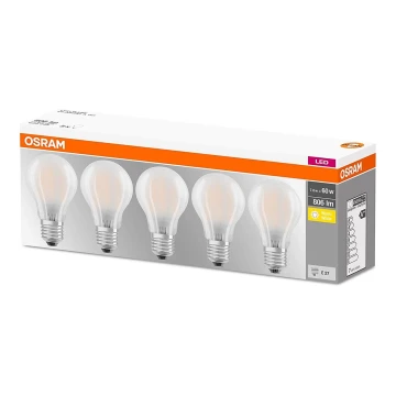 НАБОР 5x Светодиодная лампа E27/7W/230V 2700K - Osram