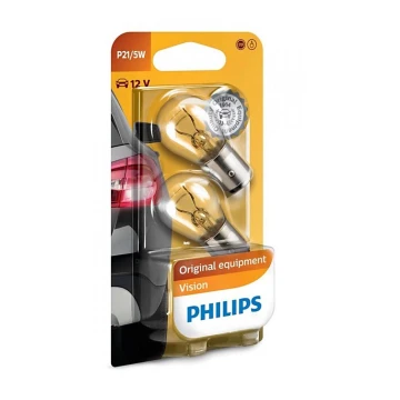 НАБІР 2x Автомобільна лампа Philips VISION 12499CP BAY15d/5W/12V
