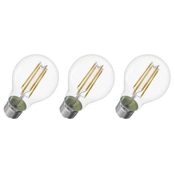 НАБІР 3x Світлодіодна лампочка FILAMENT A60 E27/5W/230V 2700K Клас енергоспоживання A