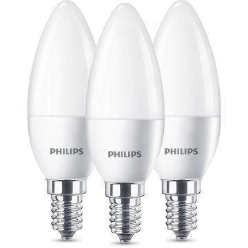 НАБІР 3x Світлодіодна лампочка Philips E14/5,5W/230V 2700K