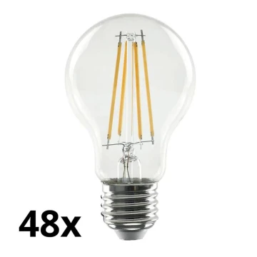 НАБІР 48x Світлодіодна лампочка VINTAGE A70 E27/13W/230V 2700K