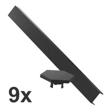 Nanoleaf - Набор крышек для реек LINES 9 шт. матовый черный