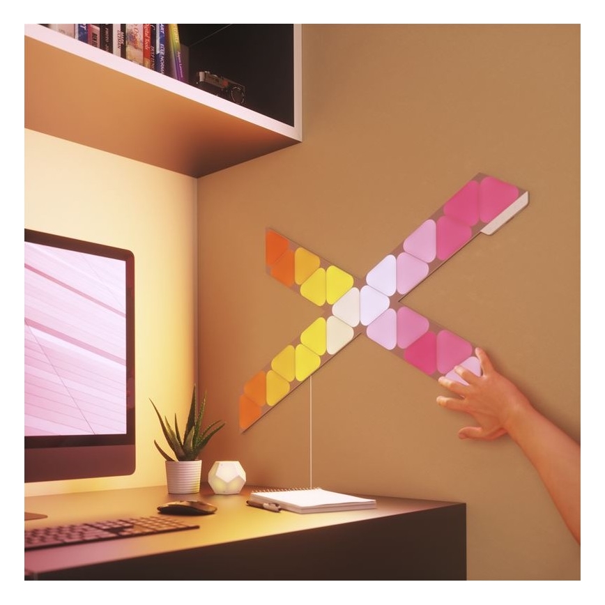 Nanoleaf - НАБОР 10x Светодиодная RGB-панель с регулированием яркости TRIANGLES LED/0,5W/230V Wi-Fi