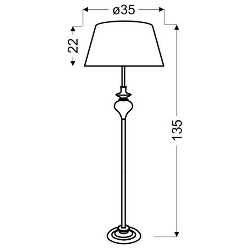 Напольная лампа GILLENIA 1xE27/60W/230V черная