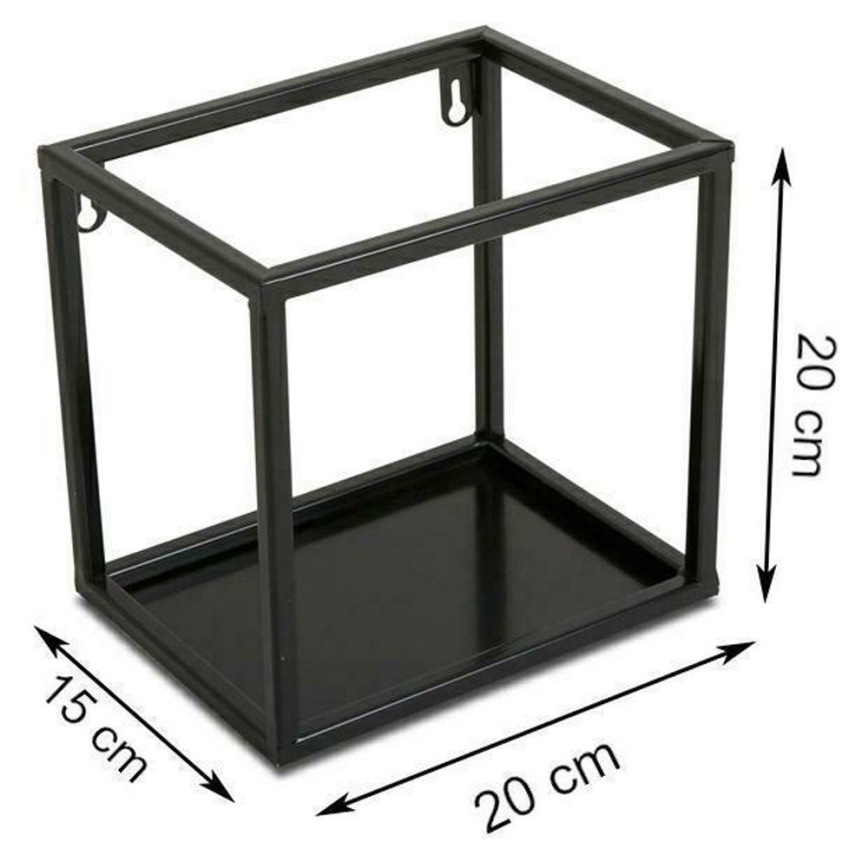 Настенная полка 20x20 см черная